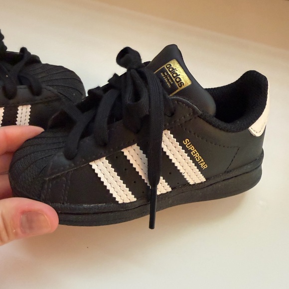 Adidas Kids Black and White Sneakers - Picture 3 of 7